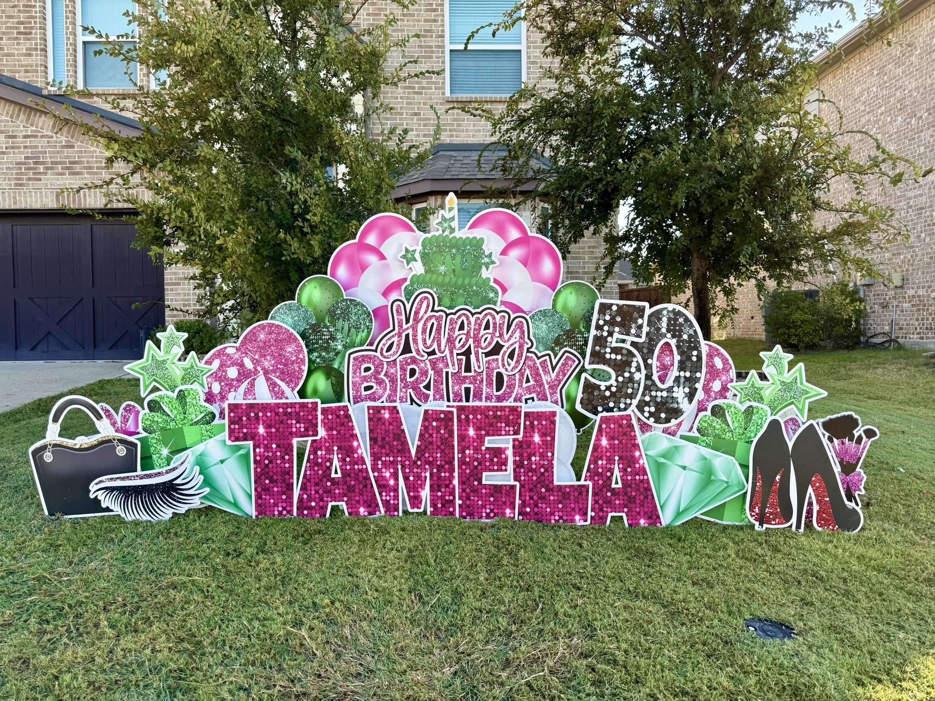 Birthday yard sign greeting
