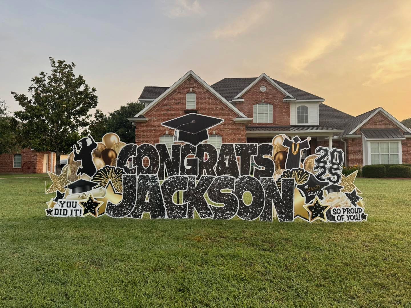 Graduation yard sign greeting