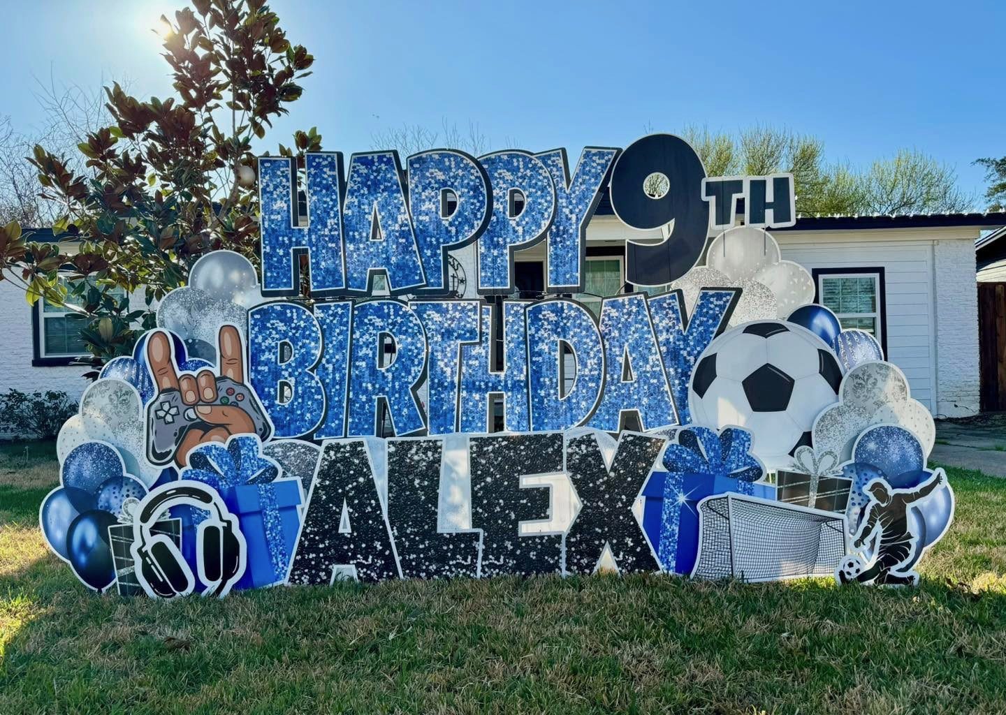 Custom yard sign greeting